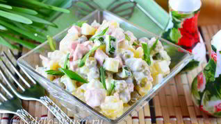 Рецепт Салата Оливье со свежим огурцом