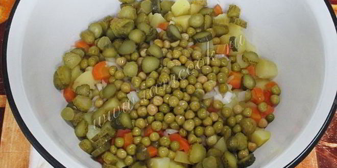 Рецепт салата оливье вегетарианский