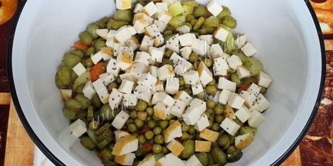 Рецепт салата оливье вегетарианский