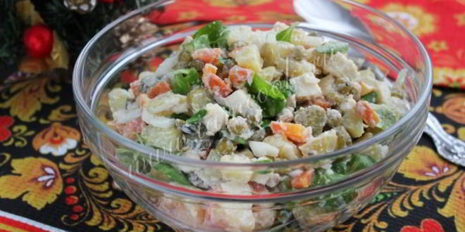 Рецепт салата оливье вегетарианский