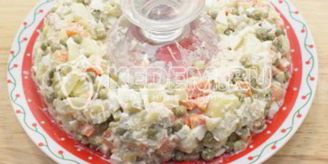 Рецепт салата с курицей праздничное оливье