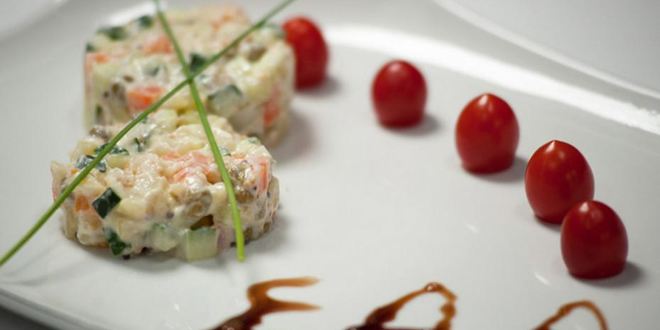 Рецепт вегетарианского салата оливье