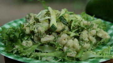 Рецепт Салата из фасоли с креветками