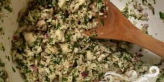 Рецепт салата из рыбы и авокадо