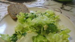 Рецепт Французского зеленого салата Мимоза