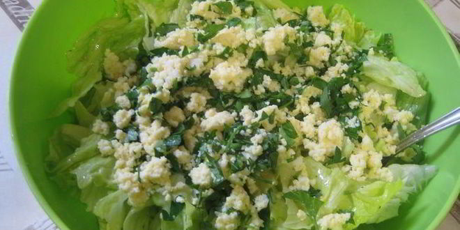 Рецепт французского зеленого салата мимоза