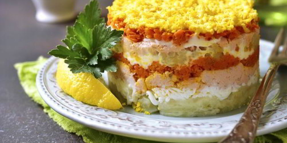 Как приготовить мимозу с семгой