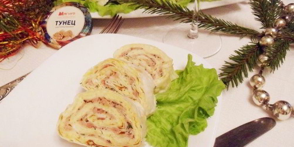 Как приготовить мимозу в лаваше