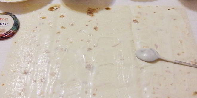 Рецепт мимозы в лаваше