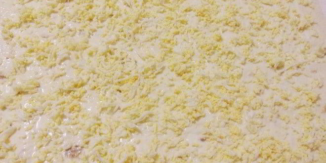 Рецепт мимозы в лаваше