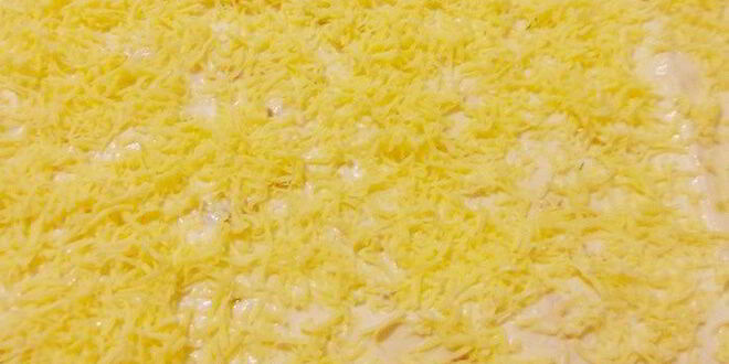 Рецепт мимозы в лаваше