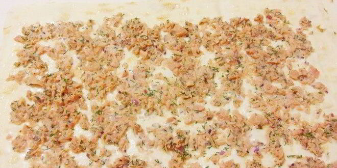 Рецепт мимозы в лаваше