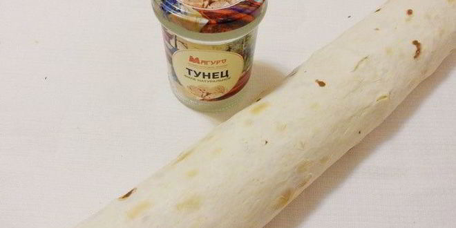 Рецепт мимозы в лаваше