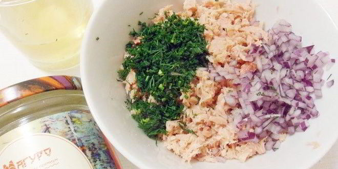 Рецепт мимозы в лаваше