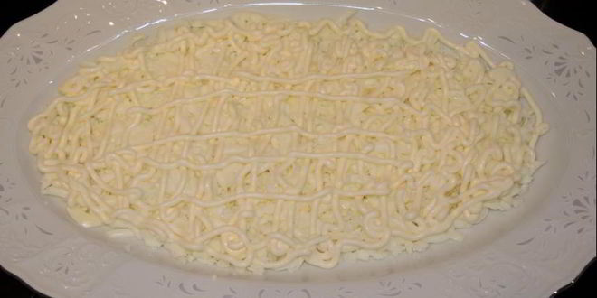 Рецепт рыбного салата мимоза