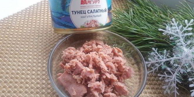 Рецепт салата-канапе мимоза с тунцом