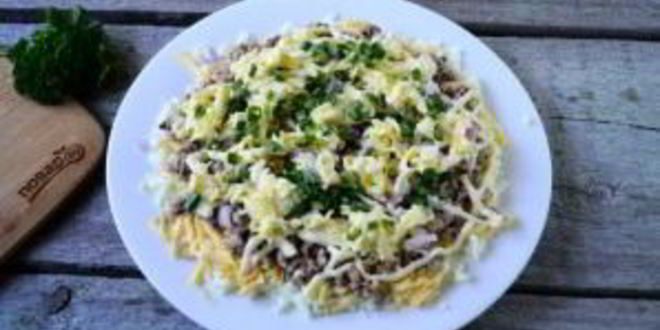 Рецепт салата мимоза классический слоеный