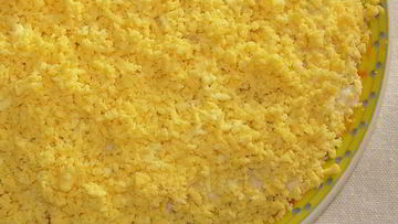 Рецепт Салата Мимоза с картофелем и сайрой