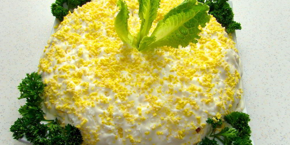 Как приготовить салат мимоза с огурцом