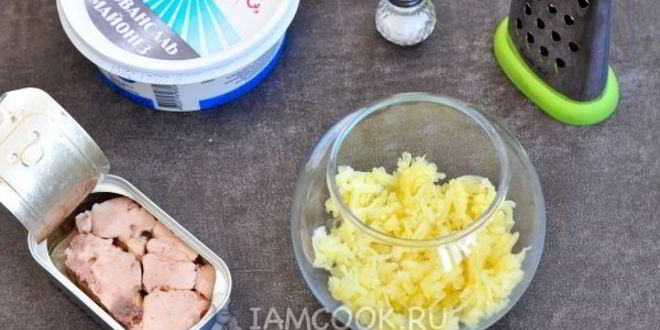 Рецепт салата мимоза с печенью трески