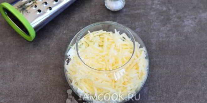 Рецепт салата мимоза с печенью трески