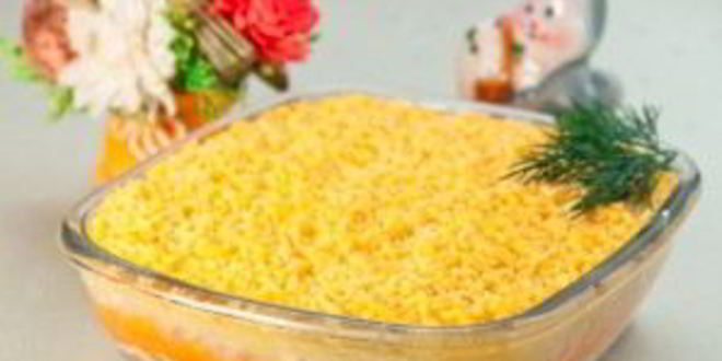 Рецепт салата мимоза с плавленым сыром