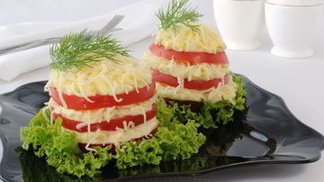 Рецепт Салата Мимоза с помидорами