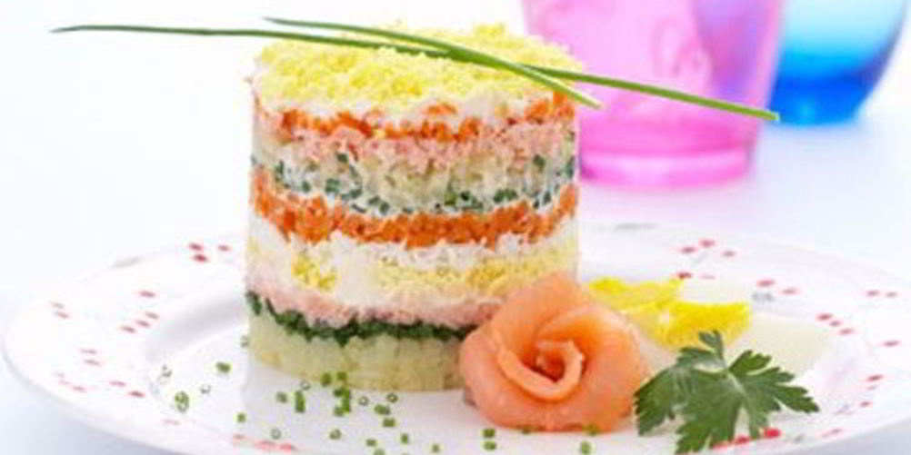 Как приготовить салат мимоза с семгой