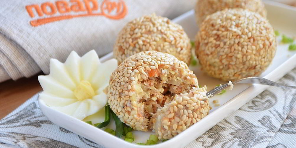 Как приготовить салатные шарики мимоза