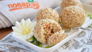 Рецепт Салатных шариков Мимоза
