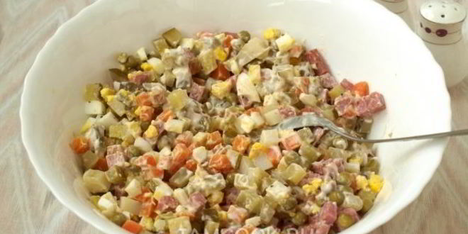 Рецепт салата московского классического