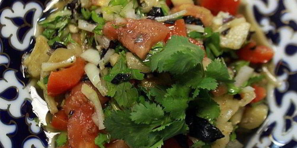 Как приготовить салат на углях