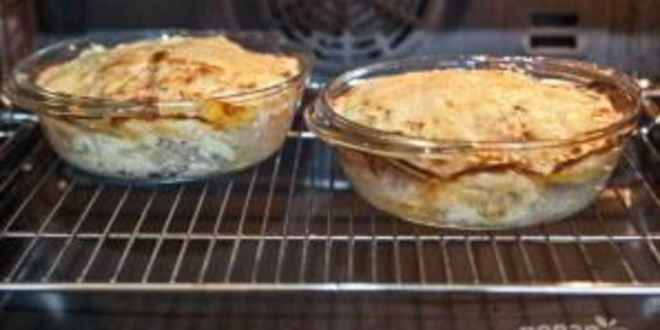 Рецепт картошки под шубой в духовке со свининой