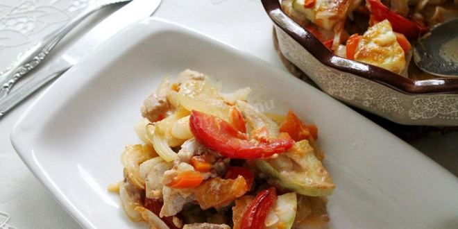 Рецепт мяса свинина под шубой в духовке