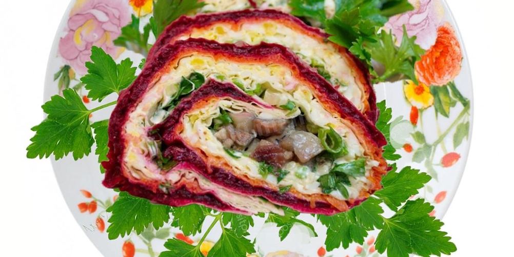 Как приготовить рулет сельдь под шубой в лаваше