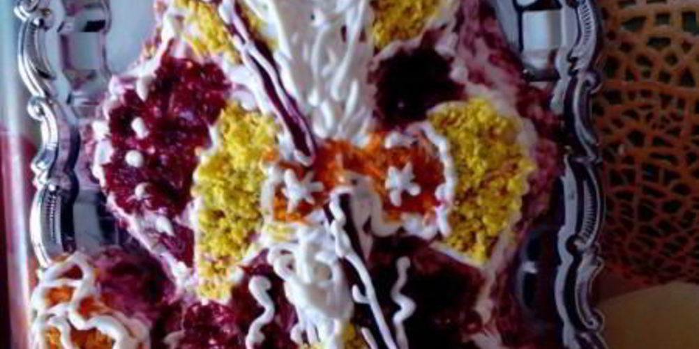 Как приготовить салат дед мороз — типу селедка под шубой