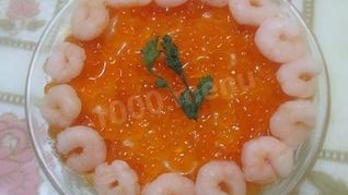 Рецепт Салата Креветки под шубой с красной икрой