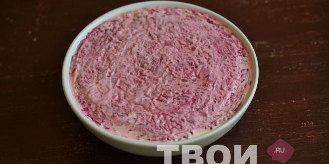 Рецепт салата мясо под шубой