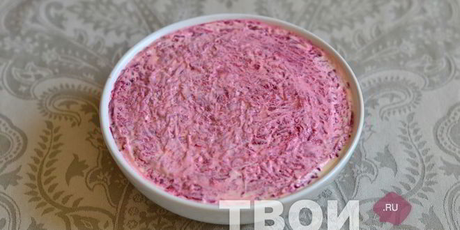 Рецепт салата мясо под шубой