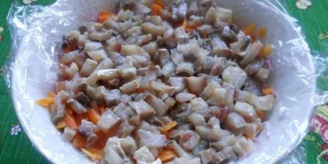 Рецепт сельди под шубой с желатином