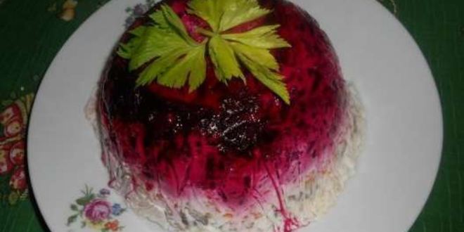 Рецепт сельди под шубой с желатином