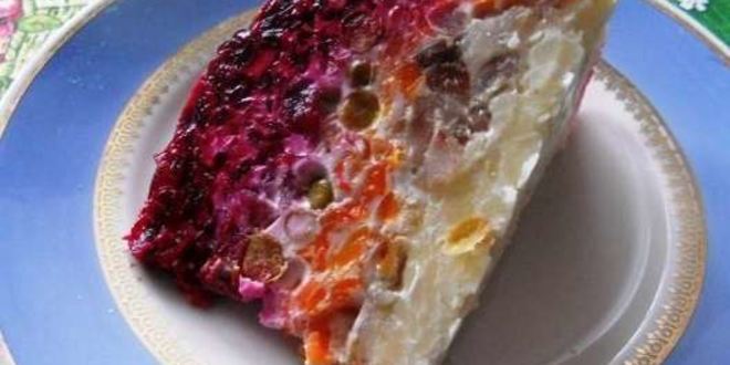 Рецепт сельди под шубой с желатином