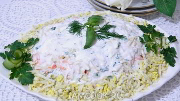 Рецепт Селедки под легкой шубой с яблоком