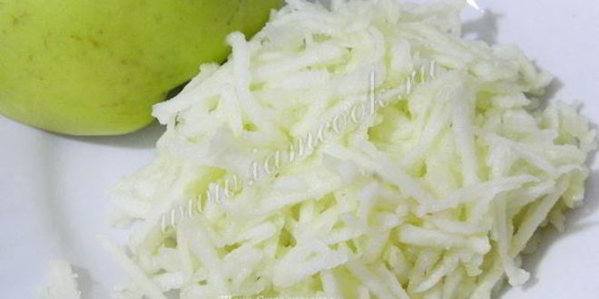Рецепт селедки под легкой шубой с яблоком