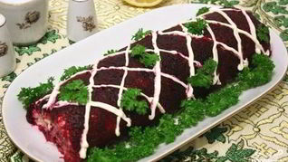 Рецепт Селедки под шубой в виде рулета