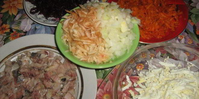 Рецепт закусочных пирожных селедка под шубой