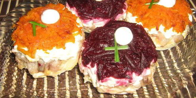 Рецепт закусочных пирожных селедка под шубой