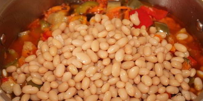 Рецепт салата с баклажанами и фасолью