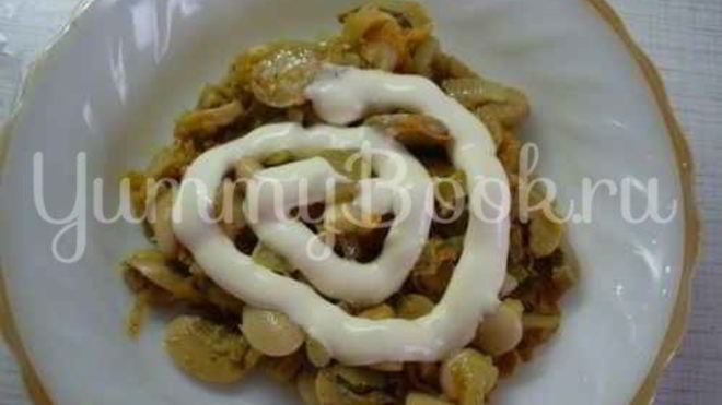 Рецепт Салата с фасолью и шампиньонами