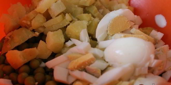 Рецепт салата с говядиной и жареными вешенками